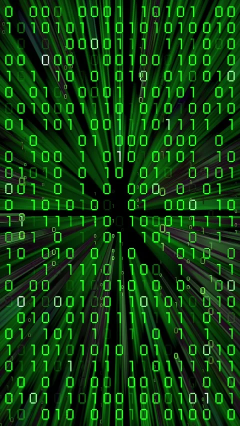Green binary code - 3D animation Stock Footage 314078487