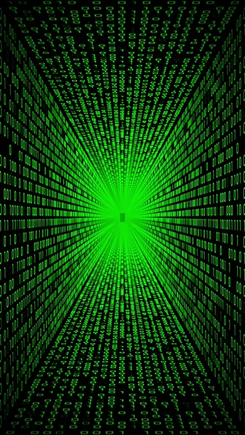 Green binary code - 3D animation Stock Footage 314079272