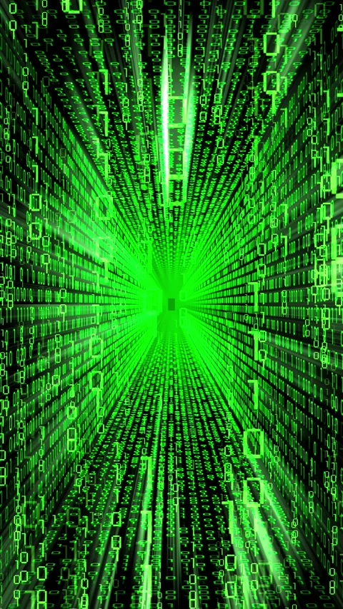 Green binary code - 3D animation Stock Footage 314079274