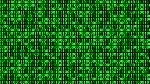 Green binary code animation on black background Stock Footage 304832415