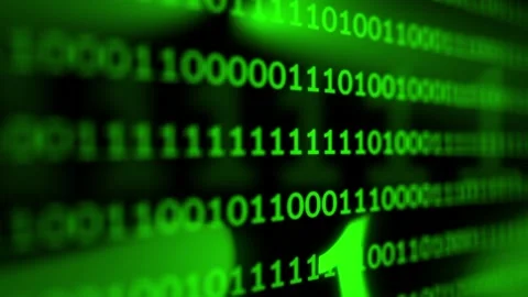 Green binary code on back background digital computer concept Stock Footage 160540900