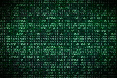 Green Binary code Background. Digital and Secure Data Concept. Abstract Ill.. Stock Illustration