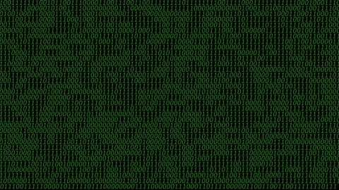 Green binary code on black background, digital abstract background. 動画素材 188880751