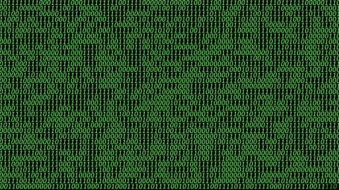 Green binary code on black background, digital abstract background. Vídeos de archivo 188906530