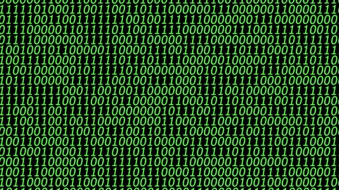 Green binary code on black background, digital abstract background. Stock Footage 190860186