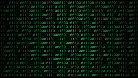 Green binary code digital background Illustrazione stock