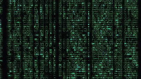 Green Binary Code Digital Information Technology Computer Screen Stock Footage 348781162