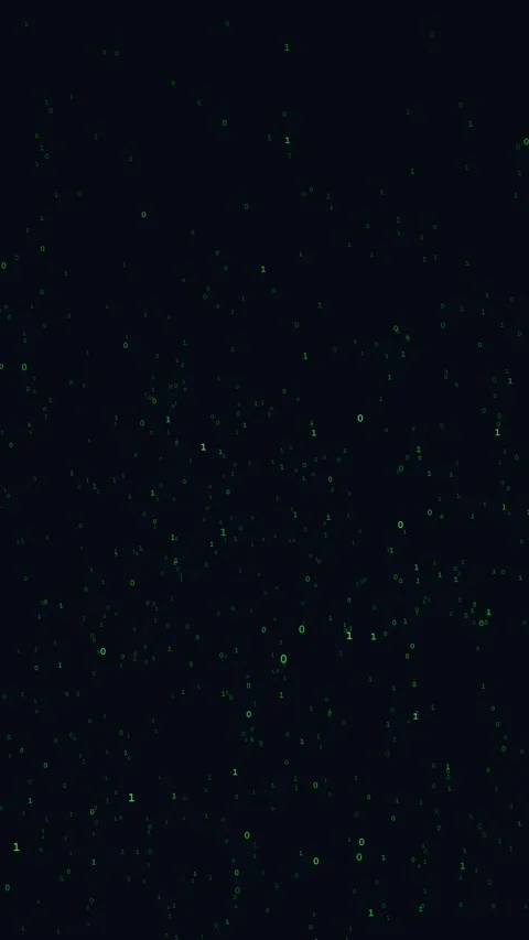 Green binary code falling in dark background, technology concept Stock Footage 340880118