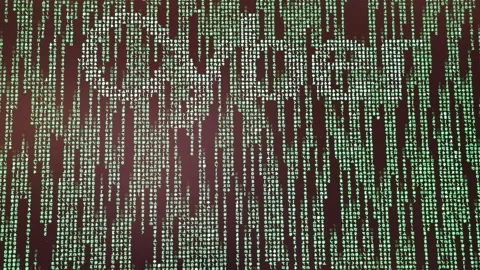 Green binary code Stock Footage 167663226