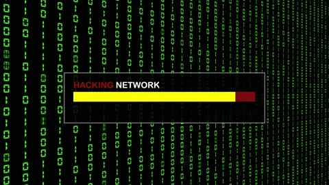 Green Binary Code Hacking System Abstract Background Concept Video stock 231328010