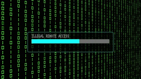 Green Binary Code Hacking System Abstract Background Concept Video stock 231328027