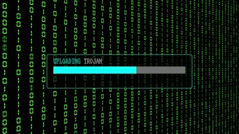 Green Binary Code Hacking System Abstract Background Concept Video stock 231328047