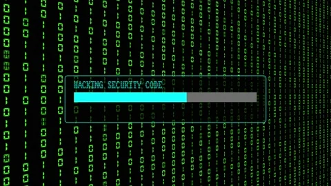 Green Binary Code Hacking System Abstract Background Concept Video stock 231328054