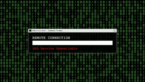Green Binary Code Hacking System Abstract Background Concept Video stock 231328064