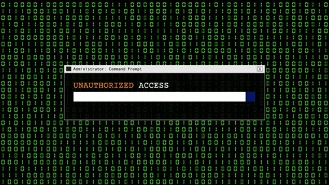 Green Binary Code Hacking System Abstract Background Concept Video stock 231328065