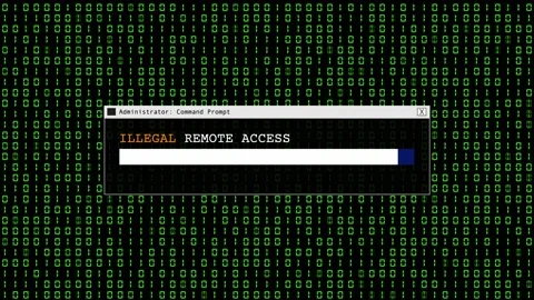 Green Binary Code Hacking System Abstract Background Concept Video stock 231328070