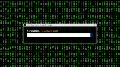 Green Binary Code Hacking System Abstract Background Concept Video stock 231328072