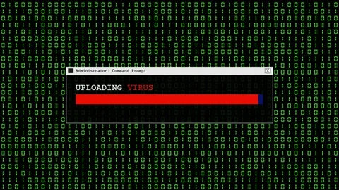 Green Binary Code Hacking System Abstract Background Concept Video stock 231328075