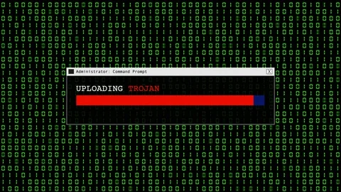 Green Binary Code Hacking System Abstract Background Concept Video stock 231328088