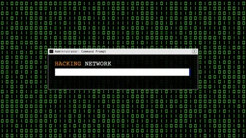 Green Binary Code Hacking System Abstract Background Concept Video stock 231328089