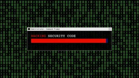 Green Binary Code Hacking System Abstract Background Concept Video stock 231328090