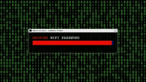 Green Binary Code Hacking System Abstract Background Concept Video stock 231328093