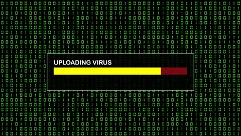 Green Binary Code Hacking System Abstract Background Concept Video stock 231328123