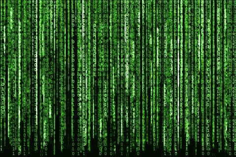 Green Binary Code Illustrazione stock