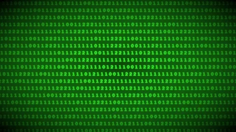 Green Binary Code Matrix Animation Video stock 346159638