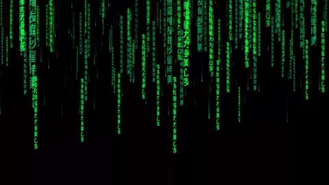 Green Binary Code Matrix Digital Stream Cyber Futuristic Animated Technolog.. Stock Footage 304423126