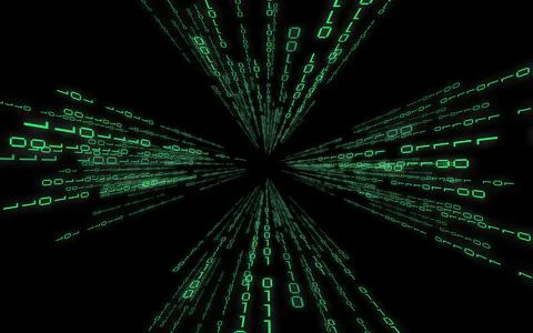 Green binary code - matrix style background Stockillustratie