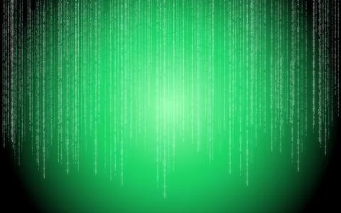 Green binary code - matrix style background Stock Illustration