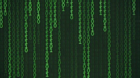 Green Binary Code on a Monitor Video stock 58170785