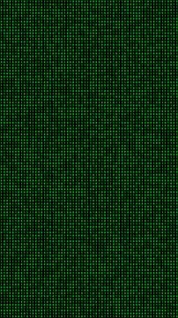 Green binary code pattern of ones and zeros on black background for compute.. Stock Photos