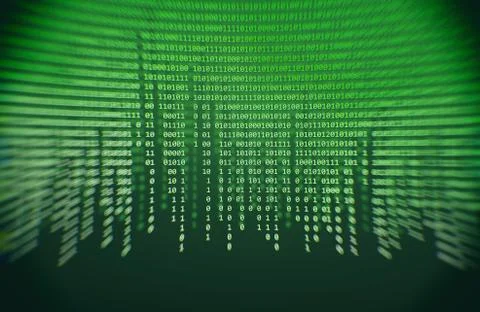 Green binary code 스톡 사진