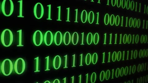 Green binary code program animation background in motion. 動画素材 211376804