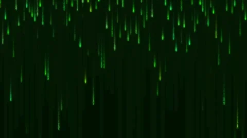 Green binary code rain drops in the matrix style Stock Footage 311305117