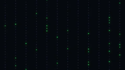 Green Binary Code Rain Overlay, Glowing Ones and Zeros Matrix Motion Graphic Vidéo 346301718