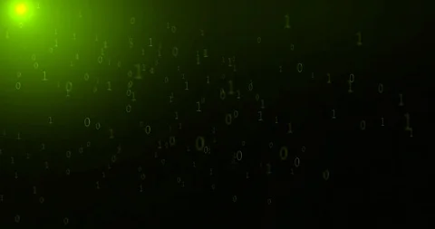 Green Binary code scrolling through digital landscape Stock Footage 114997182
