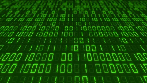 Green binary code scrolling vertically Stock Footage 115092216