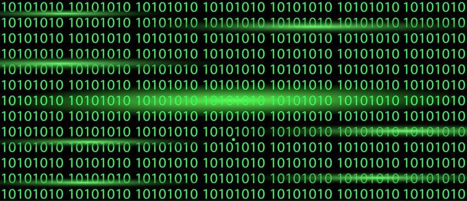 Green binary code simple background Stockillustratie