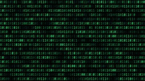 Green Binary Code Technology Background Illustration 库存插图