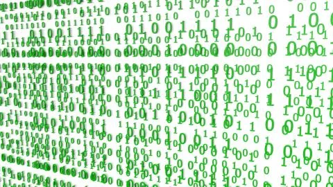 Green Binary Codes Illustrazione stock