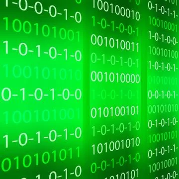Green binary computer code repeating vector background . Eps 10 vector Stock Illustration
