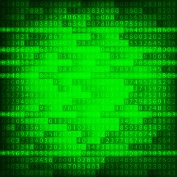 Green binary computer code repeating vector background . Eps 10 vector Stock Illustration