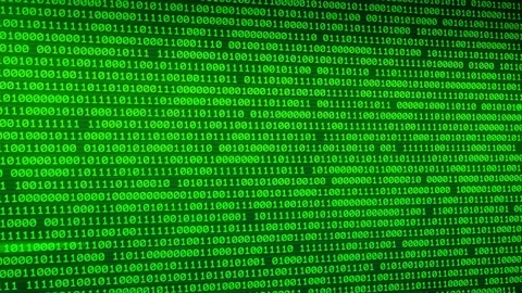 Green binary data background with depth of field programming background 库存影片 81416722