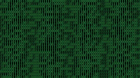 Green Binary Digits Screensaver (25fps) Stock Footage 64057055