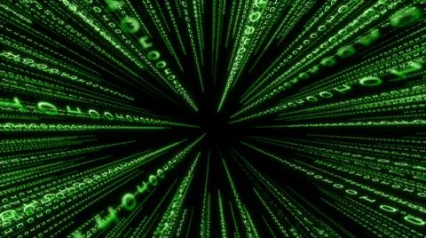 Green Binary Matrix Background Illustrazione stock