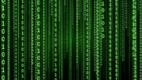 Green Binary Matrix Background 스톡 일러스트