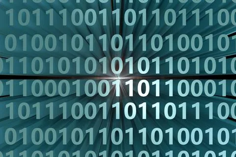 Green binary numbers background. Stockillustratie